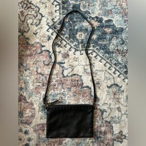 The Sak Black Leather Small Crossbody Bag